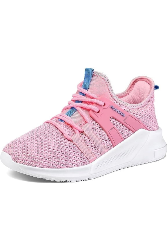 Kids Sneakers Rose Red Running Tennis Athletic Shoes for Girls Size 5 (Gig Kid)