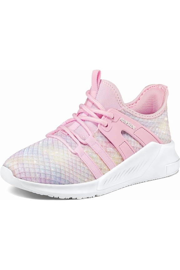 Kids Sneakers Sparkly Pink Running Tennis Athletic Shoes for Girls Size 11 For Little Kids