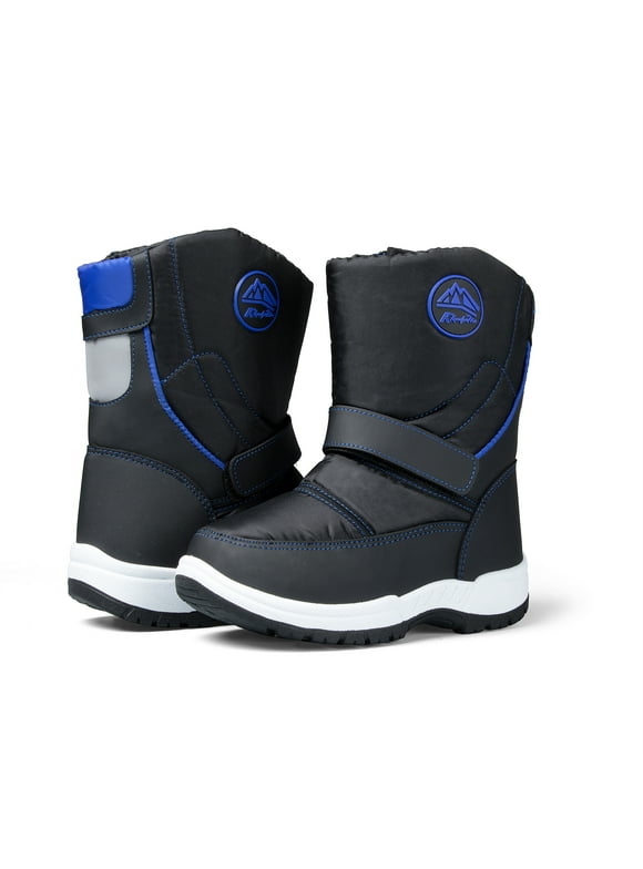 Kids Snow Boots Waterproof Black Boys Winter Boot Little Kid Size 13