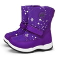 thumbnail image 1 of Kushyshoo Kids Snow Boots Waterproof Purple Heart Girls Winter Boot Little Kid Size 11, 1 of 7