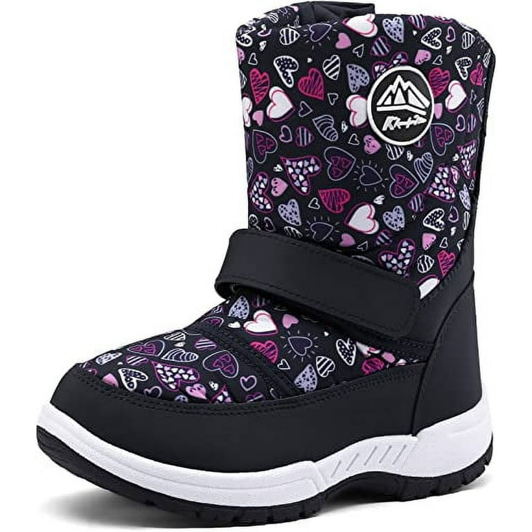 Kushyshoo Kids Snow Boots Waterproof Purple Star Girls Winter Boot Little Kid Size 11 Walmart