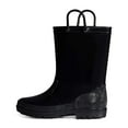 Kushyshoo Youth Classic Rain Boots, Lightweight PVC, Black Solid, Size