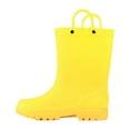 thumbnail image 1 of Kushyshoo Little Big Kids Rain Boots Boys Girls Yellow Solid Boots Size 2, 1 of 7