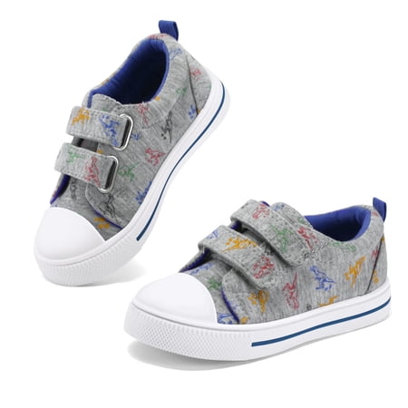 Kushyshoo Raptor Dinosaur Toddler Shoes Kids Sneakers with Cartoon Dual Hook and Loops 11M