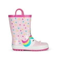 thumbnail image 1 of Kushyshoo Rubber Kids Rain Boots Pink Unicorn Rain Boots for Toddler Girls Sizes 5, 1 of 7