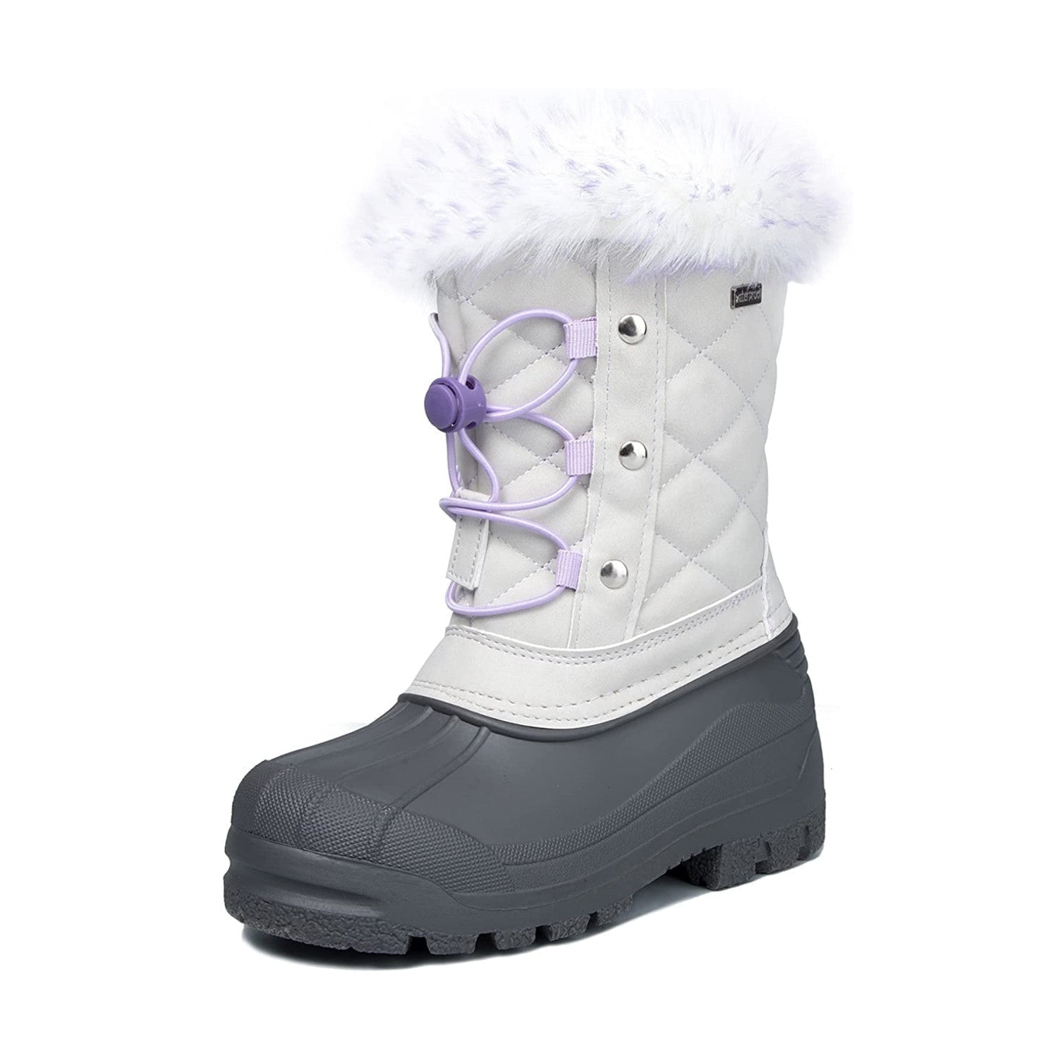 Kushyshoo Snow Boots Lined Waterproof White Winter Boot Little Kid Size ...