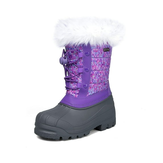 Kushyshoo Snow Boots Lined Waterproof Winter Boot Big Kid Size 5