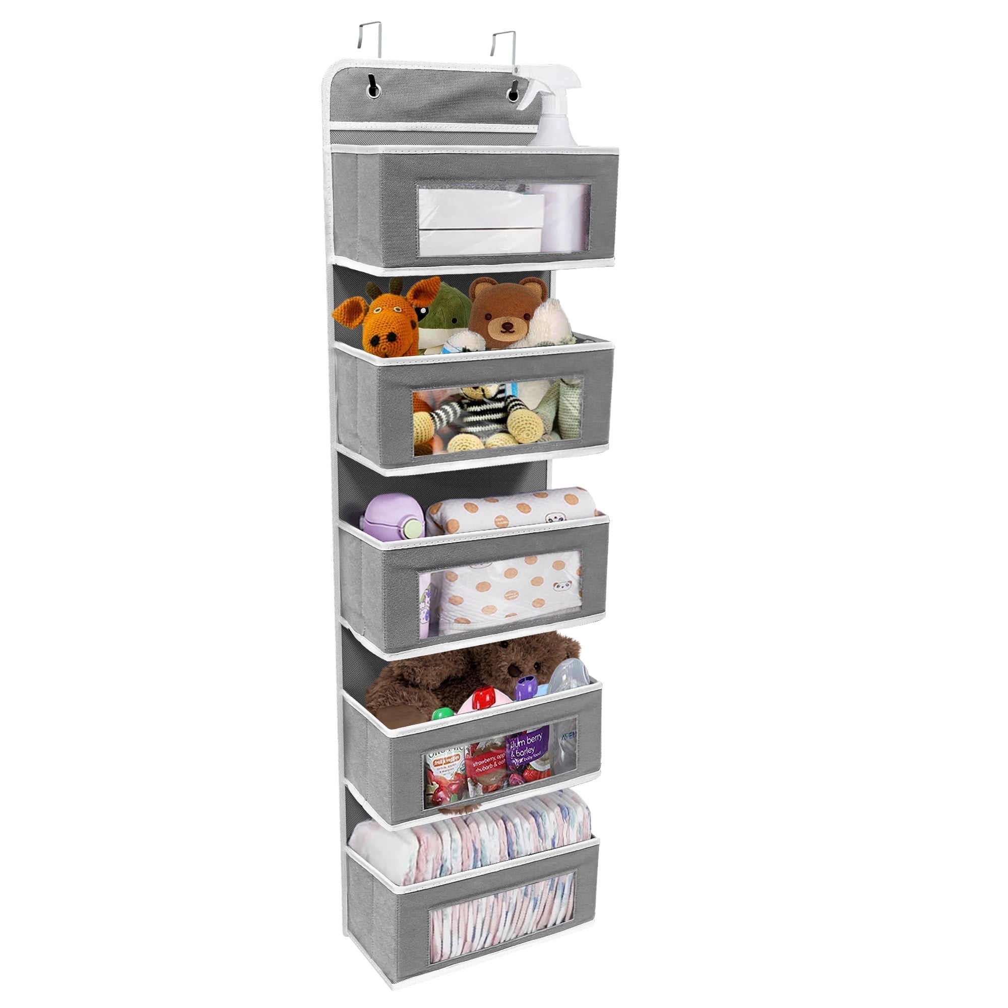 Kusmil Over Door Hanging Organizer 5 Pockets Wall Closet Hanging Storage Bag for Bedroom Bathroom