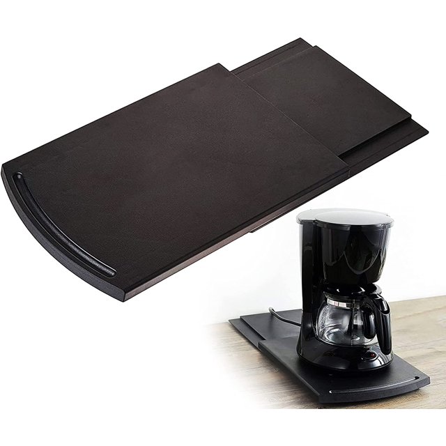 Kusmil Kitchen Caddy Sliding Coffee Tray Mat, Under Appliance