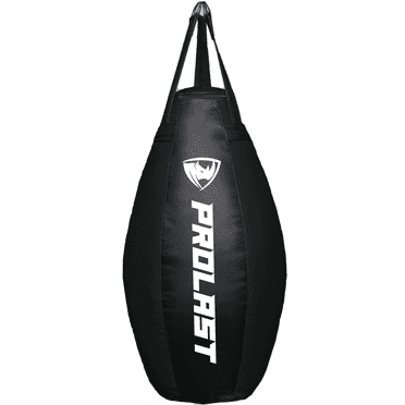 PROLAST Heavy Punching Bag Tear Drop Great for Boxing, MMA and Muay Thai NEW EDITION( Black)