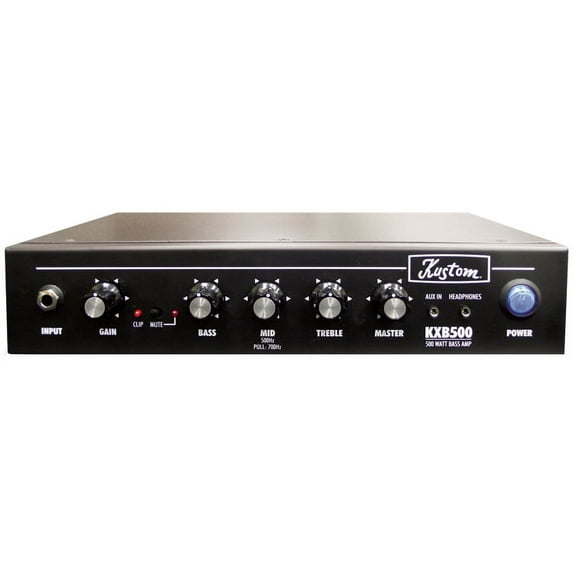 Kustom KXB500 500-Watts Bass Class D Amplifier Head With Headphone Jack New