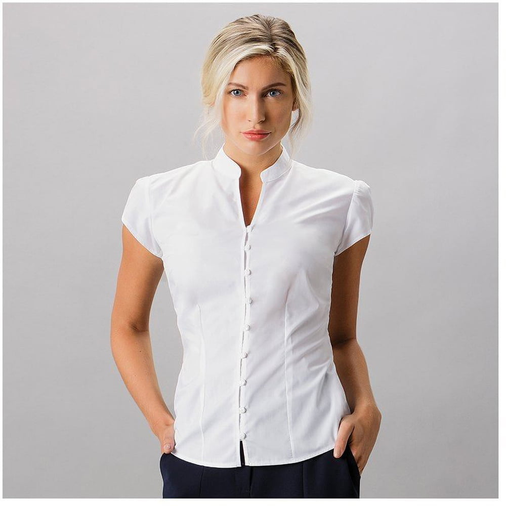 Kustom Kit Ladies Long Sleeve Mandarin Collar Shirt - Shirtworks