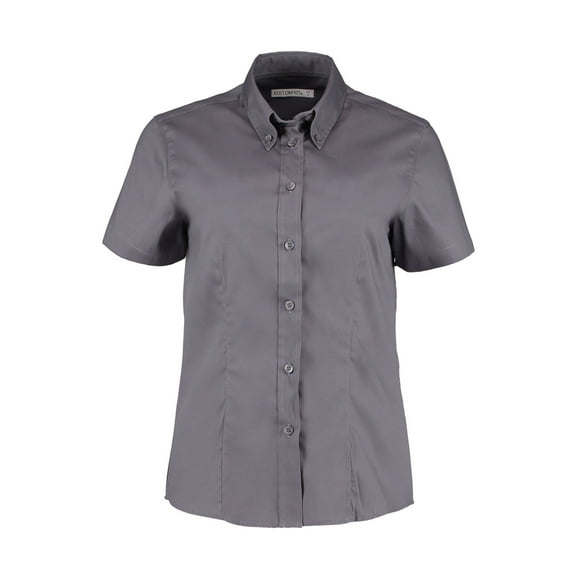 Kustom Kit Ladies Coporate Oxford Short Sleeve Shirt