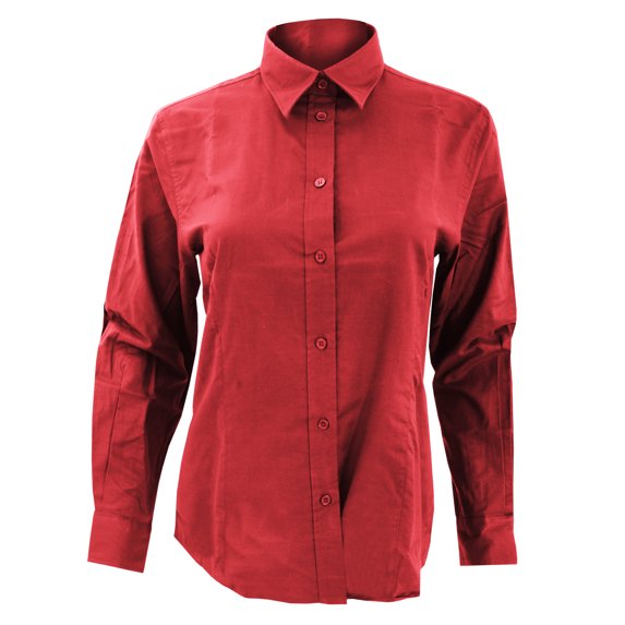 Kustom Kit Ladies Workwear Oxford Long Sleeve Shirt