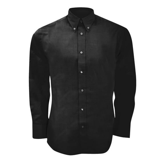 Kustom Kit Mens Long Sleeve Tailored Fit Premium Oxford Shirt