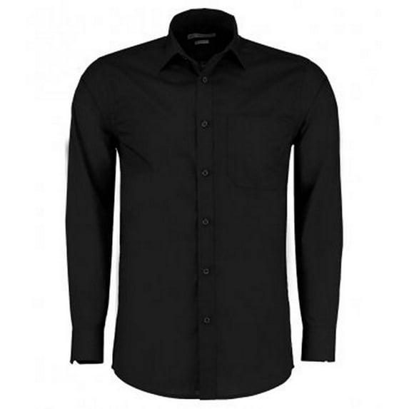Kustom Kit Mens Long Sleeve Tailored Poplin Shirt