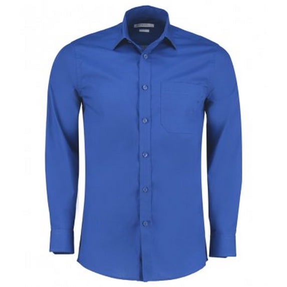 Kustom Kit Mens Long Sleeve Tailored Poplin Shirt