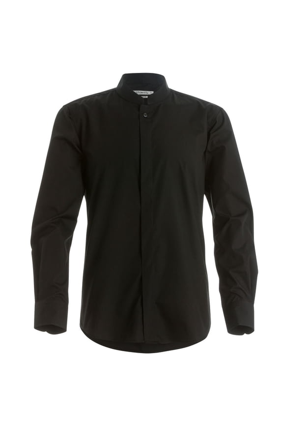 Mens Mandarin Collar Fitted Long Sleeve Corporate Shirt