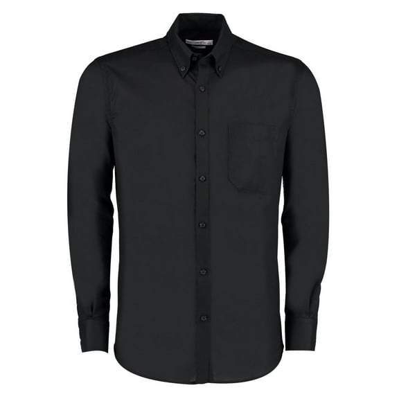 Kustom Kit Mens Oxford Slim Long-Sleeved Shirt