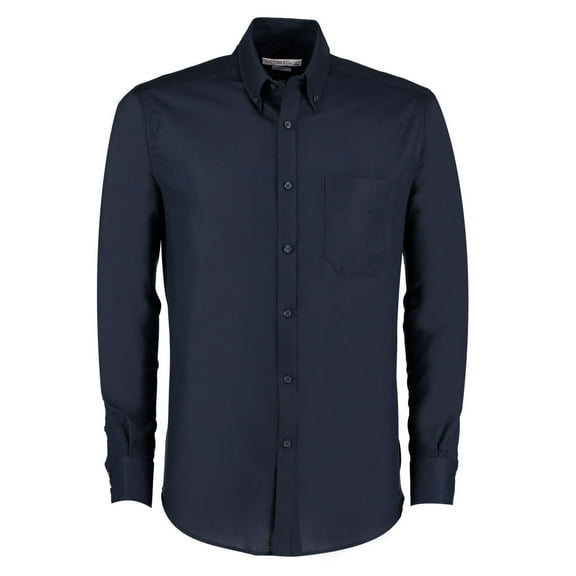 Kustom Kit Mens Oxford Slim Long-Sleeved Shirt