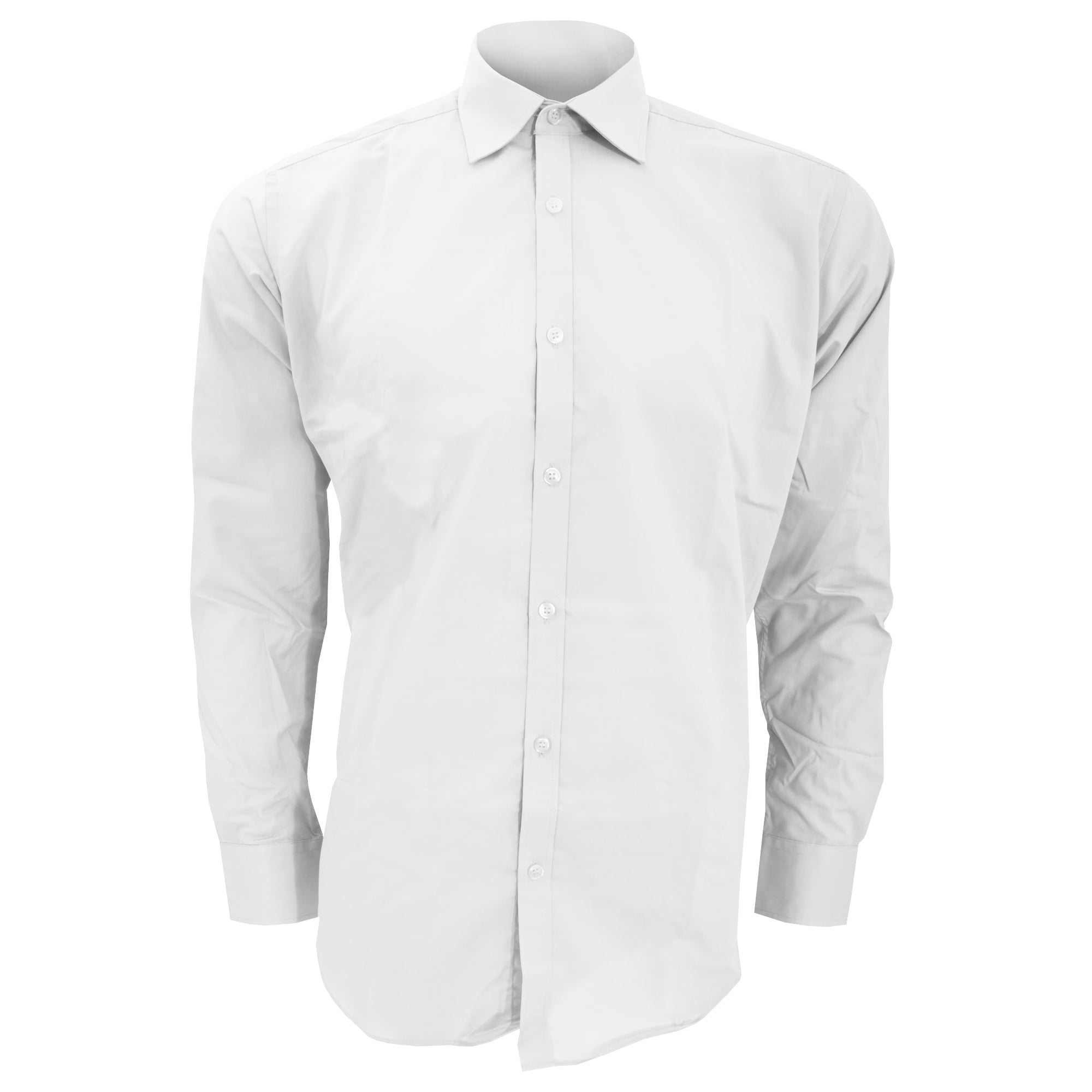 Kustom Kit Mens Slim Fit Long Sleeve Business / Work Shirt