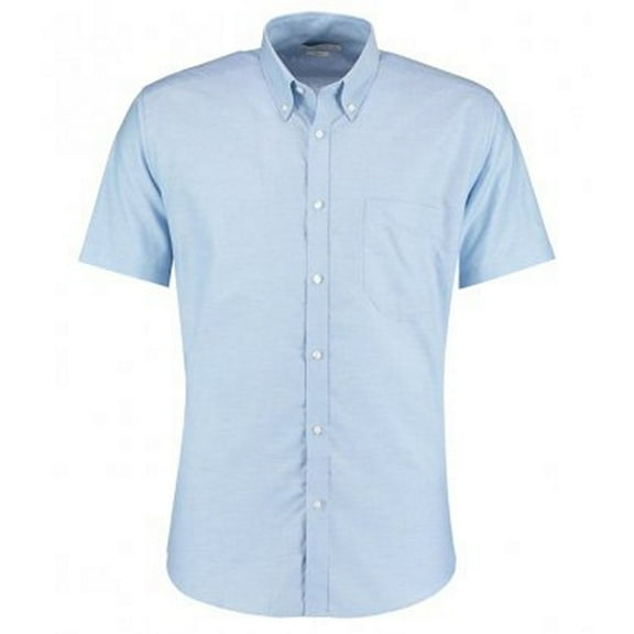 Kustom Kit Mens Slim Fit Short Sleeve Oxford Shirt