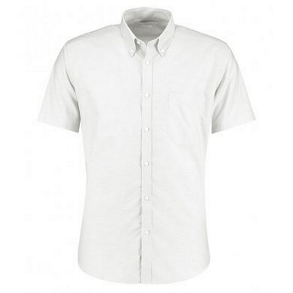 Kustom Kit Mens Slim Fit Short Sleeve Oxford Shirt