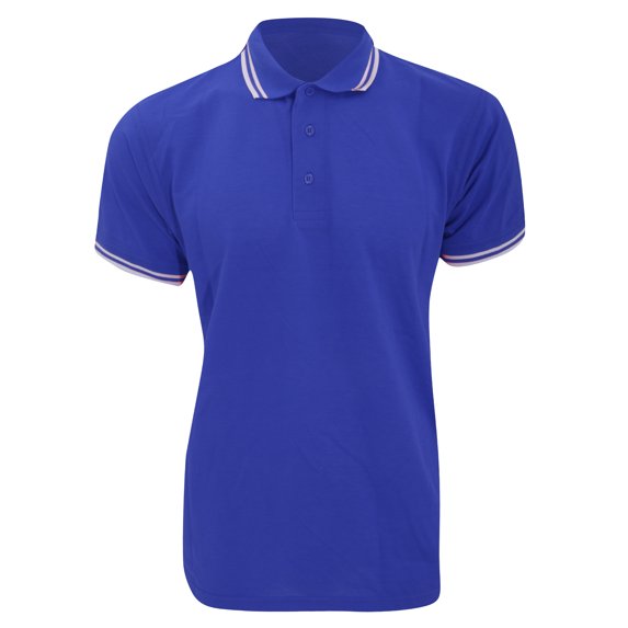 Kustom Kit Mens Tipped Piqué Short Sleeve Polo Shirt