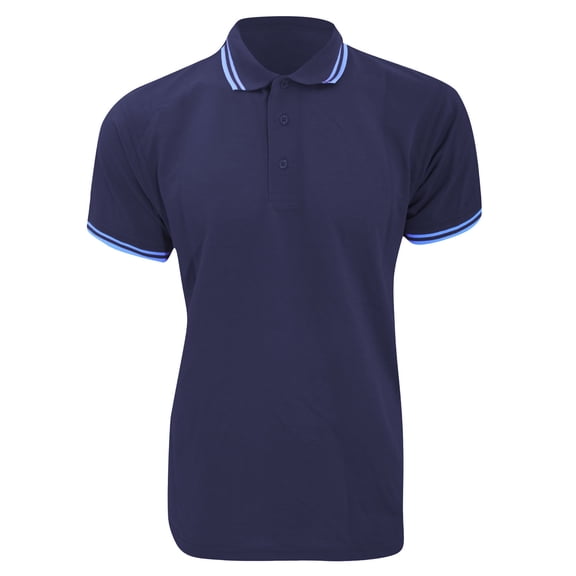 Kustom Kit Mens Tipped Piqué Short Sleeve Polo Shirt