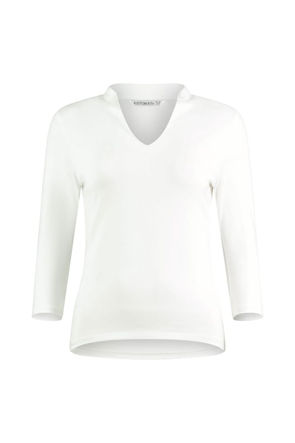 Womens Mandarin Collar Regular Top