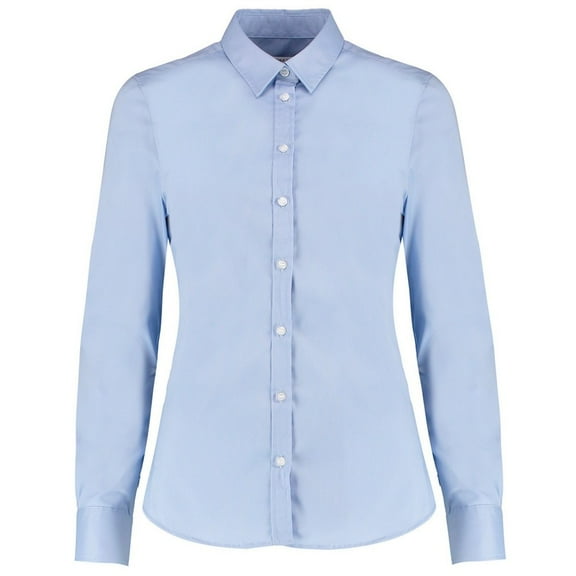 Kustom Kit Womens Oxford Stretch Tailored Long-Sleeved Shirt