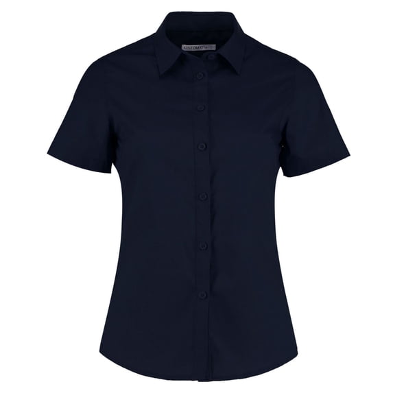 Kustom Kit Womens Poplin Tailored Short-Sleeved Shirt