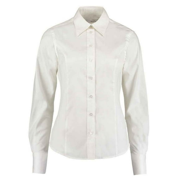 Kustom Kit Womens Premium Oxford Tailored Long-Sleeved Shirt