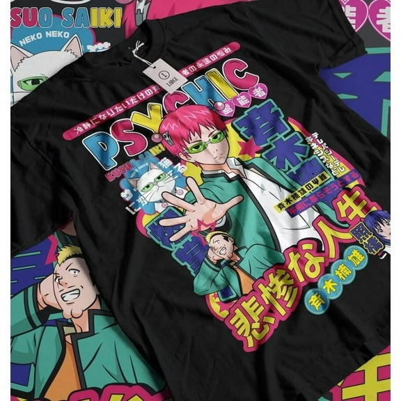 Kusuo Saiki Anime T-Shirt, Saiki K, Gift For Manga Fans, Japanese Tee