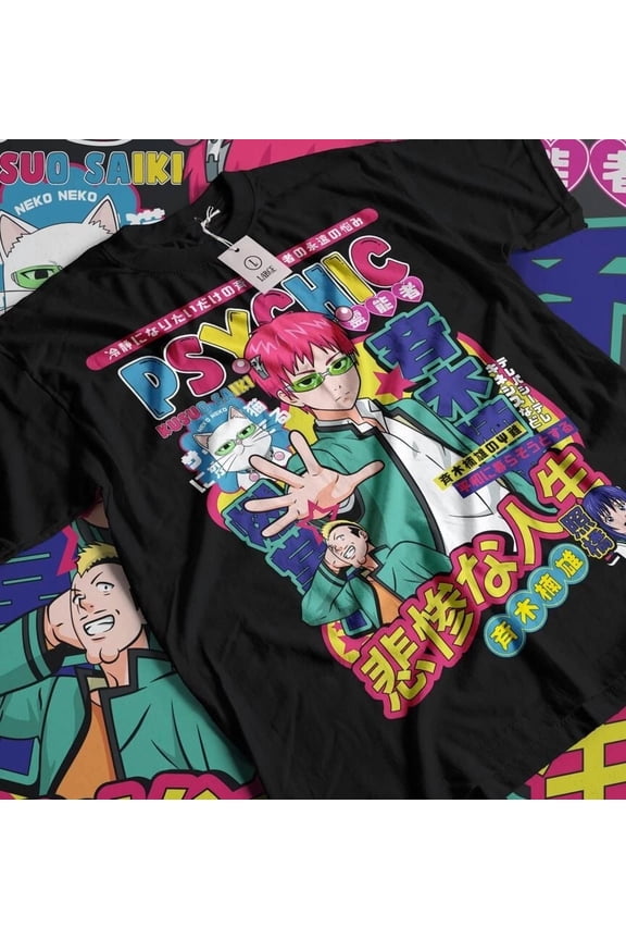 Kusuo Saiki Anime T-Shirt, Saiki K, Gift For Manga Fans, Japanese Tee