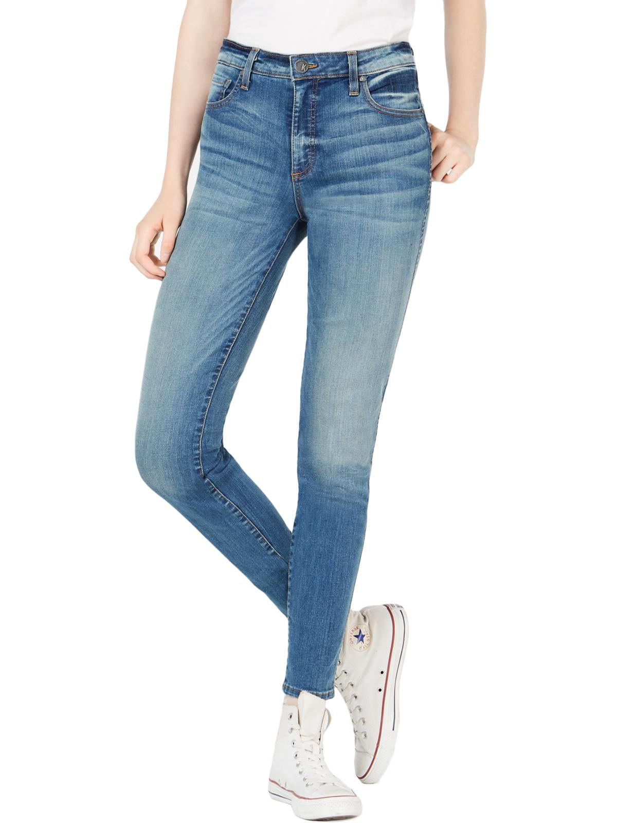 KUT From The Kloth Women's Ashton Wide Leg Barrel Jeans - High Rise, Stretch Denim, Five-Pocket Style
