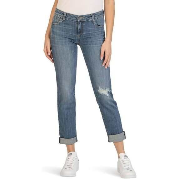 Kut from the Kloth Women’s Catherine Boyfriend Jean – Style KP494MR8 (Doubtless Wash / Medium)