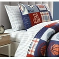 thumbnail image 1 of Kute Kids 3-Piece Ultra Soft Sports Division Multicolor Microfiber Woven Sheet Set, Toddler, 1 of 7