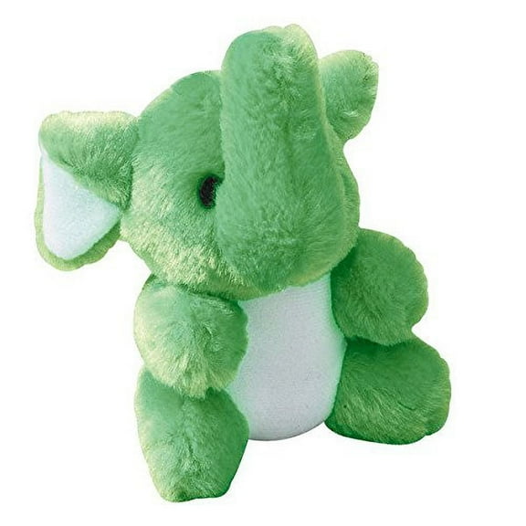 Kutie Pies Plush Dog Toys Colorful Adorable Soft Squeaker For Puppies 4 3/4" (Elephant)