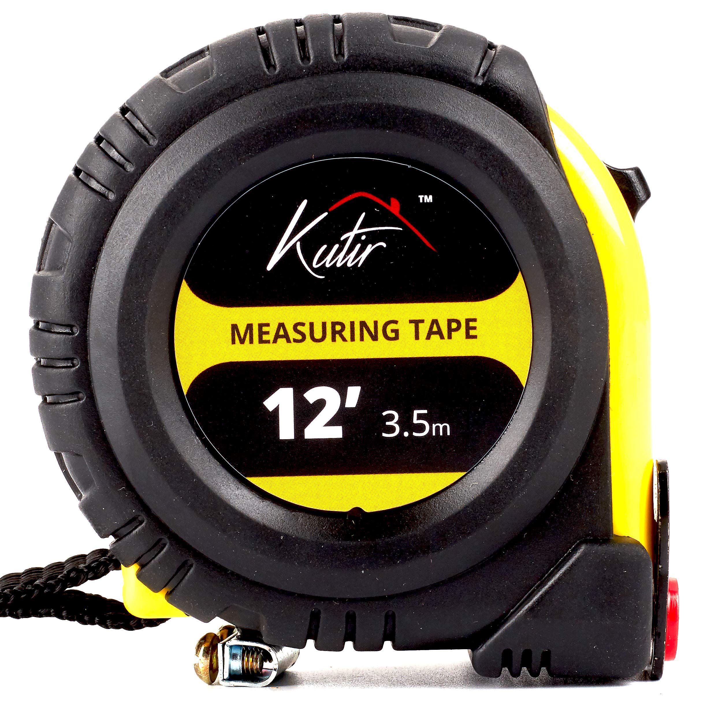Kutir 12Ft Tape Measure with Hooks, Fraction Markings