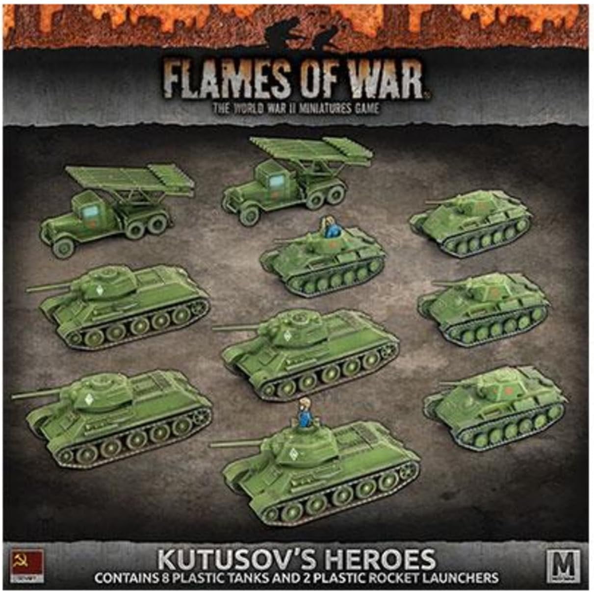 Flames of War Soviet Kutusov's Heroes 8 Tanks 2 Rocket Launchers SUAB10