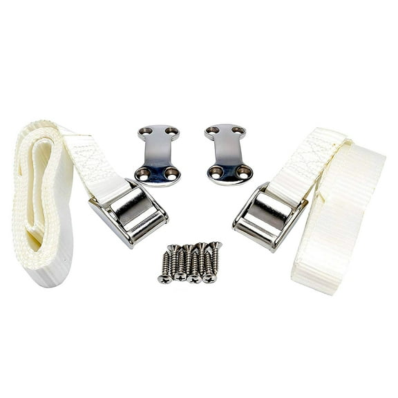 Kuuma Cooler Tie Down Strap Kit -W/ Straps, Mounting Bracket, and Screws