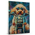 thumbnail image 1 of Hudo Funny Kuvasz Dog Riding A Motorcycle Vintage Poster, Kuvasz Dog Canvas Wall Art - Christmas Wall Art - Funny Dog Signs, 1 of 6