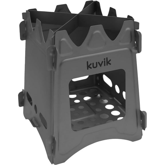 Kuvik Titanium Wood Stove - Ultralight and Compact Stove for Backpacking, Camping, and Survival