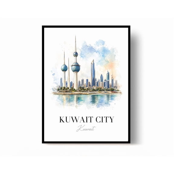 Kuwait City Kuwait Travel Print Wall Decor