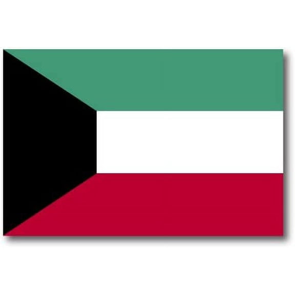 Kuwait Flag Car Decal - 3" x 5"