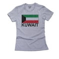 thumbnail image 1 of Kuwait Flag - Special Vintage Edition Women's Cotton Grey T-Shirt, 1 of 2