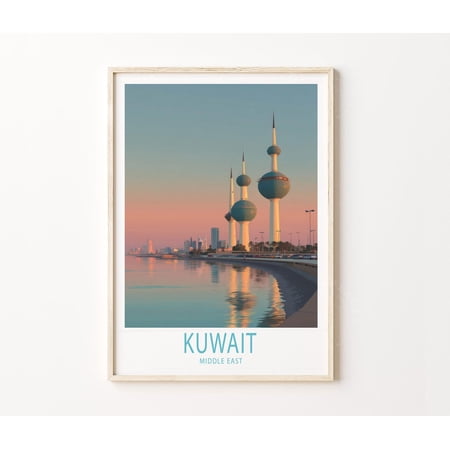 Kuwait Towers Arabian Gulf Skyline Home Decor