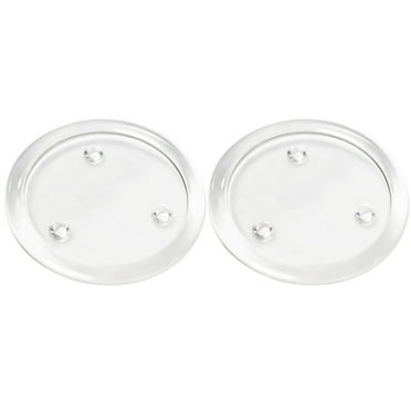 Kuyiluo 2PCS Clear Glass Candle Plates for Weddings and Parties