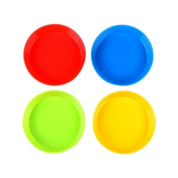 Kuyiluo Color Palette 4pcs Art Paint Plastic Drawing Tray Color for Oil Watercolour Colored Painting Pallet(Red, Blue, Green, Yellow)